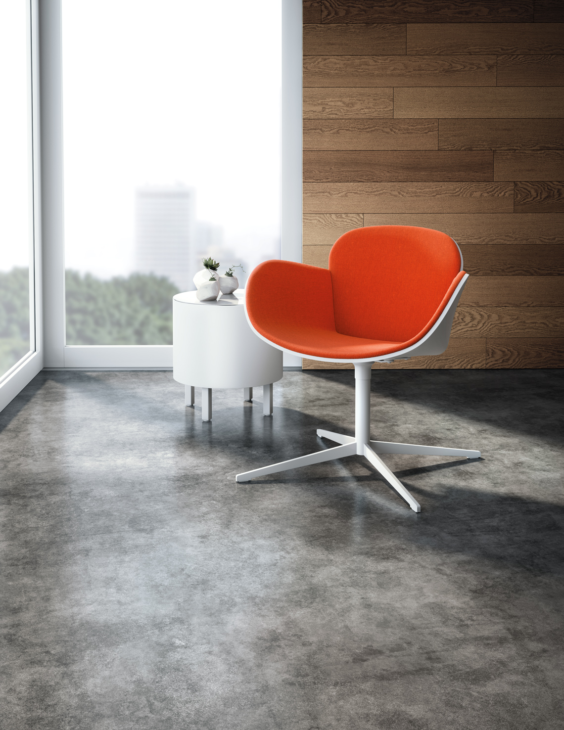 orange guest chair for office