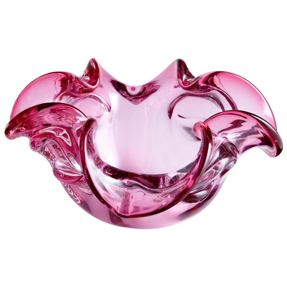 pink glass decorative bowl
